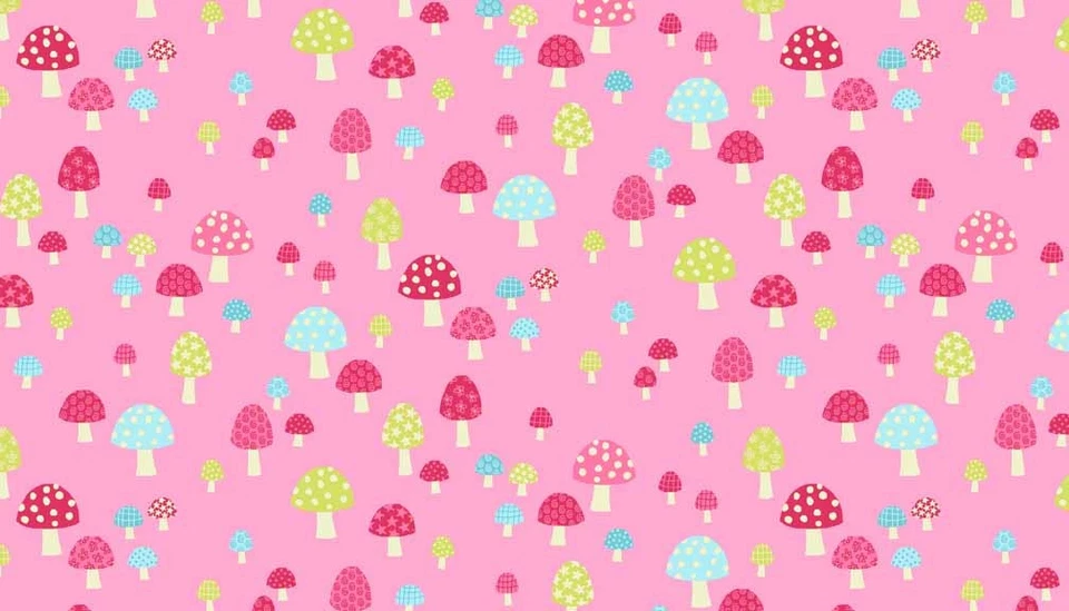 Fat Quarter Flo's Garden Rosa Krötenhocker Baumwolle Quilten Stoff Makower