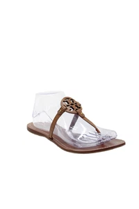 Tory Burch sandali donna pelle mini miller Gabrielle tanga marrone taglia 10 - Foto 1 di 11