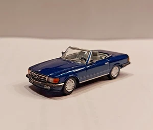 PCX 870483 Mercedes-Benz SL (R107) Cabrio offen Dunkelblau-Metallic BJ 1985 OVP - Bild 1 von 3