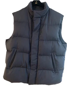 Ermenegildo Zenga Quilted Wool Navy Blue Down Vest  Full zip  52R Italy 42 US - Picture 1 of 23