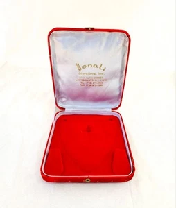 Caja de regalo de exhibición de joyas de colección solo oro rojo seda grande terciopelo presentación regalo - Imagen 1 de 8