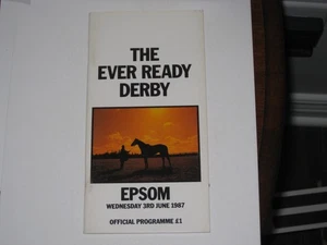 1987 Official Epsom Horse Racing Ever Ready Derby Stakes Race Card - Picture 1 of 6