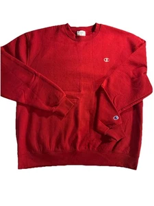 Champion Eco Auténtica Sudadera Para Hombre Roja Cuello Redondo Talla XL  - Imagen 1 de 3