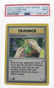 PSA 9 MINT 2000 Pokémon Gym Heroes #110 Erika's Perfume 1st Edition !!! - Picture 1 of 4