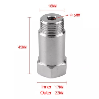 2X EXTENSOR SENSOR OXÍGENO 45MM O2 M18 x 1.5 Para ADAPTADOR ESPACIADOR EXTENSIÓN CEL FIX - Imagen 1 de 4
