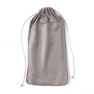 Mobile Phone Pouch Bag Drawstring Silver Fiber RFID Faraday Anti Radiation Theft - Bild 1 von 24