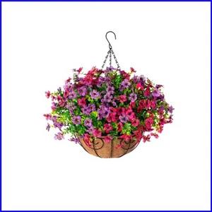 Vibrant Hanging Flower Basket - Perfect for Patios, Gardens, and Balconies - Picture 1 of 11