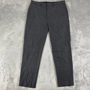 Vintage Polo Ralph Lauren Pants Mens 36x32 Dark Gray Flannel Wool Blend - Picture 1 of 14
