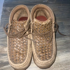 Youth Little Boys Twisted X Bomber/Tan Basketweave Lace Shoes YDM0030 Sz 13 - Picture 1 of 6