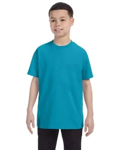 10 Pack Of Gildan G500B Youth Solid Heavy Cotton Tee Plain Blank Casual T-Shirt - Picture 1 of 51