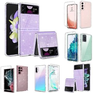 For Samsung Galaxy S22/Ultra/Z Flip 4/Flip 3/Note 10+/S20 FE Glitter Case Cover