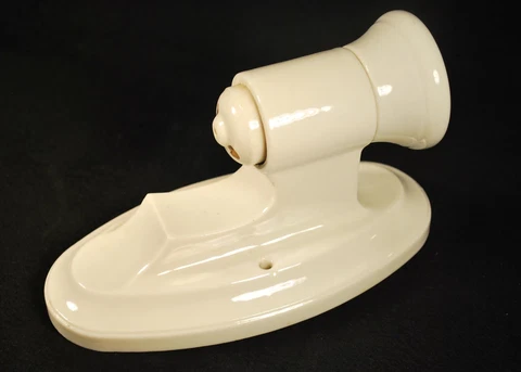 Vintage 1930s White Ceramic Porcelain P&S Light Fixture Wall Sconce Cover