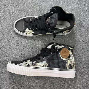 PF Flyers Sneakers Mens 10 Black High Top Canvas Posture Foundation 6364534 - Picture 1 of 17