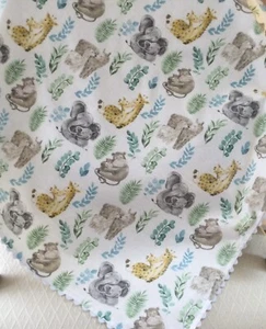 Coperta per neonati da ricezione. Coperta bambino tema animali. Coperta bambino unisex 32X40. - Foto 1 di 4