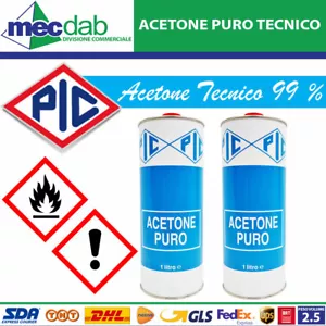 Acetone Puro Tecnico Al 99% Solvente Per Pitture Plastiche Vernici Oli 2LT - Foto 1 di 1