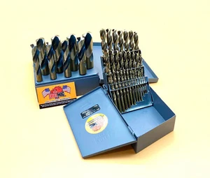 Juego de brocas de cobalto de 37 piezas índice M42 1/16" a 1" Drill Hog® garantía de por vida - Imagen 1 de 5