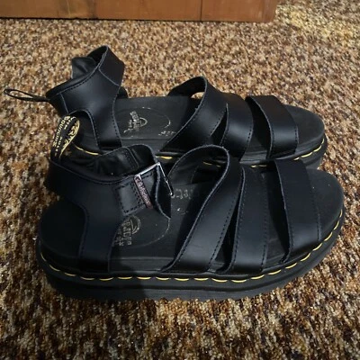 Sandalias dr martens Air Walk para mujer 7 negras con tiras Foto 1 de 4