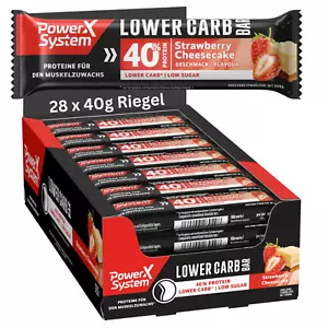 Protein Riegel Lower Carb Bar Strawberry Cheesecake 28x40g Low Sugar - Bild 1 von 6