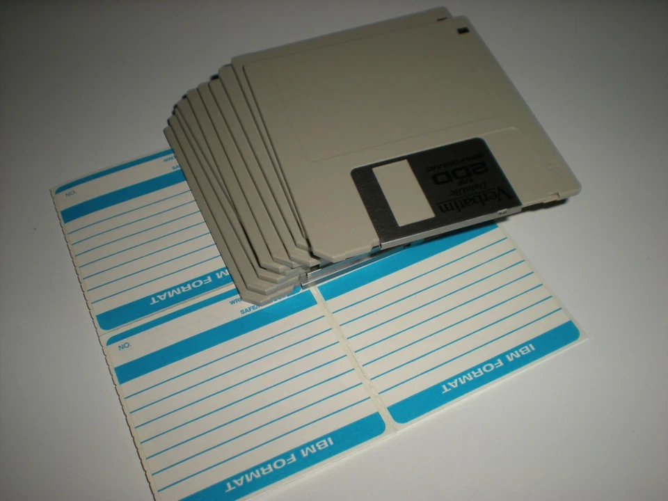 20 Verbatim DATALIFE MF 2dd 3.5" Floppy Disk IBM Computer Formatted
