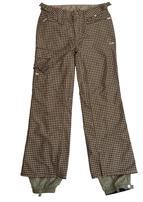 Pantalones de esquí de snowboard cuadrados Fourswear para mujer talla S 10K dorado marrón Foto 1 de 4
