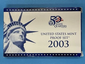 United States Mint 2003-S Proof 10 PC Set with OGP & Certificate of Authenticity - Picture 1 of 8