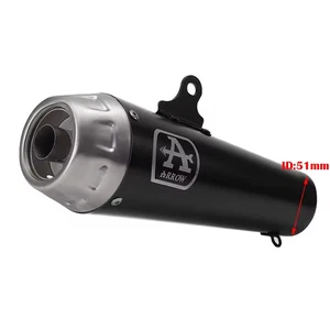 Terminale Scarico ARROW nero con DB Killer in inox - 51mm - Imagen 1 de 4