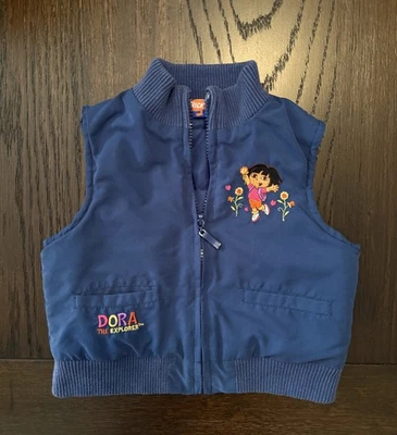 Chaleco Y2K Vintage Nick Jr Dora La Exploradora 3T Bordado Cremallera Completa 2002 Foto 1 de 4