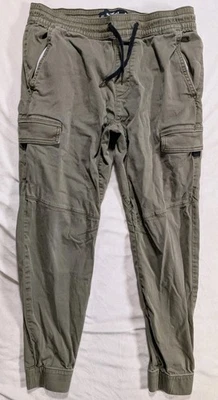Hollister Skinny Jogger Pants Mens Medium Military Green Cargo Casual - Image 1 of 4