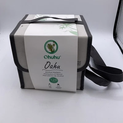 Ohuhu Oahu 128 cores pontas duplas marcadores de arte álcool pincel e cinzel e 1 liquidificador - Imagem 1 de 4