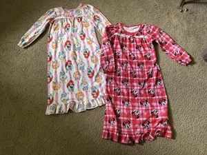 Girls Pajamas Size 5T Nightgowns Lot Of 2 Disney Princess And Minnie Mouse - Picture 1 of 9
