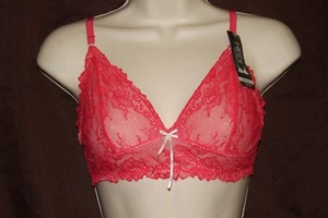 Heidi Klum Natur Lift BH Soft Cup Spitze Teaberry Silber Small S H21-1166B - Bild 1 von 3