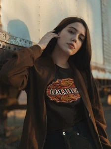 Oaxaca logo tipo cowboy uomo e donna Playera con gli Stati del Messico - Foto 1 di 1