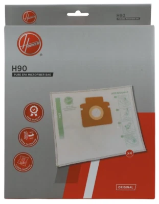 Genuine Hoover H90 Pure EPA H-Energy 300 Pet Vacuum Cleaner Dust Bags x 4 - Image 1 of 4