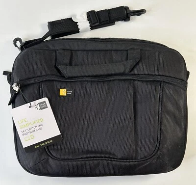 Case Logic 14" Laptop-Tablet & iPad  Bag Black  NEW with Tags - Imagem 1 de 4