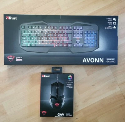 Trust Avonn Gaming Keyboard (GXT 830-RW) + Gav Optical Gaming Mouse - Image 1 of 4