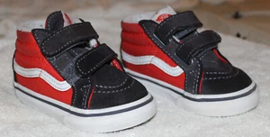 VANS Orange & Gray High Tops Boys 5C - Picture 1 of 7