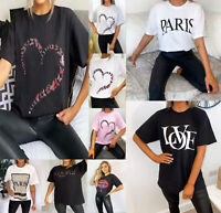 Women I Love The 80s Rocking Print T Shirt Girls Short Sleeve Top Cotton 7842