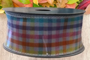 1 Roll Celebrate It Plaid Easter Ribbon Wired Ribbon 1 1/2 in x 30ft New - Picture 1 of 3