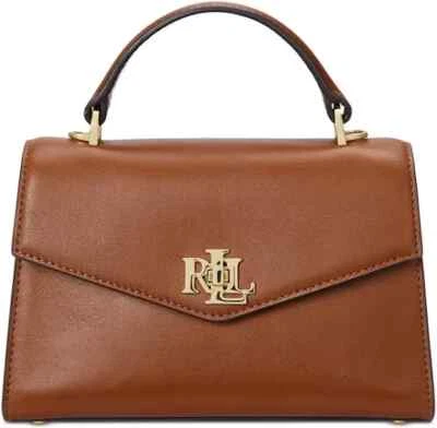 Lauren Ralph Lauren V4121 Lauren Tan Leather Small Farrah Satchel  - Image 1 of 4