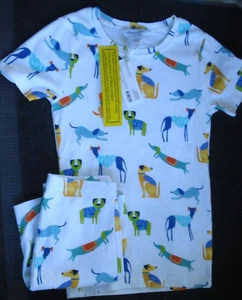 The Company Store Girls 2 Piece Dog Print Short Pajamas Size 12 NEW - Picture 1 of 8