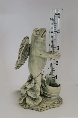 SPI Home Frog Rain Gauge Resin Watering Can Inch cm measures w/Tag Gift Garden - Image 1 of 4