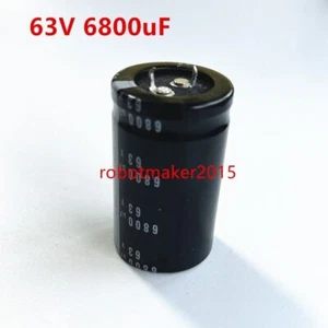 2 pines 6800uF 6800mfd 63V 30mm*50mm condensador electrolítico para audio - Imagen 1 de 3