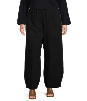 Nuevo con etiquetas Pantalón Bryn Walker NEGRO Peso Medio Modal Ponti Pierna Ancha Oliver Talla Grande 3X Foto 1 de 4