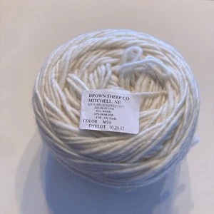 Brown Sheep Co Cream Hand Dyed, Hand Spun Wool & Mohair Yarn 4 Oz 190 Yards - Picture 1 of 4