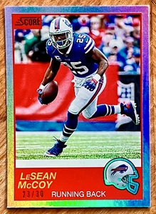 LeSEAN McCOY 2019 Panini Score 30° ANNIVERSARIO Holofoil SP 23/30 #123 BANCONOTE - Foto 1 di 1
