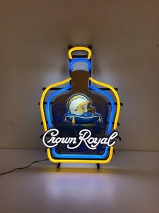 CROWN ROYAL NFL CARGADORES LED Letrero Iluminado NUEVO en Caja Fútbol Bar Mancave - Imagen 1 de 6