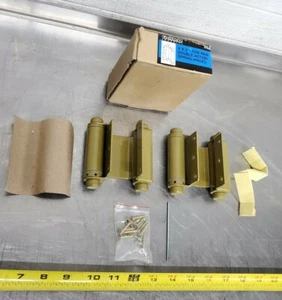 NEW! 1-Pair GUARD SECURITY DOUBLE ACTION 3" SPRING HINGES GOLD FINISH 87630 - Picture 1 of 1