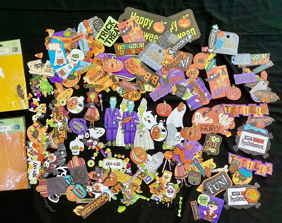 LOTE K & COMPANY TROQUELADOS HALLOWEEN Frankenstein fantasma bruja jack o'lanterns ¡diversión! Foto 1 de 1