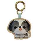 Evenchae Embroidered Puppy Love Keychain, PU Leather, Gift Bag, 4.25"L
