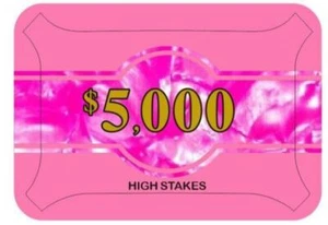 High Stakes $ 5000 Poker Plakette Premium Qualität NEU James Bond Casino Royale  - Bild 1 von 3